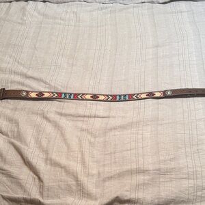 Brown Beaded Women's Belt